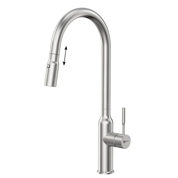 Смеситель для кухни Lemark Expert с вытягивающимся поворотным изливом LM5086S (детальная фотография)