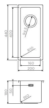 Мойка для кухни Omoikiri Taki 20-U/IF-LG 20 см светлое золото 4973091 (детальная фотография), золотые