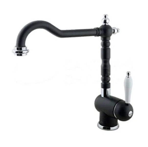 Смеситель для кухни Timo Morea  черный 2406F black (детальная фотография)