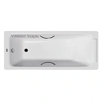 Чугунная ванна Vinsent Veron Italon VIT1707045H/E60327CH, 170 x 70 см, ручки хром, цвет белый