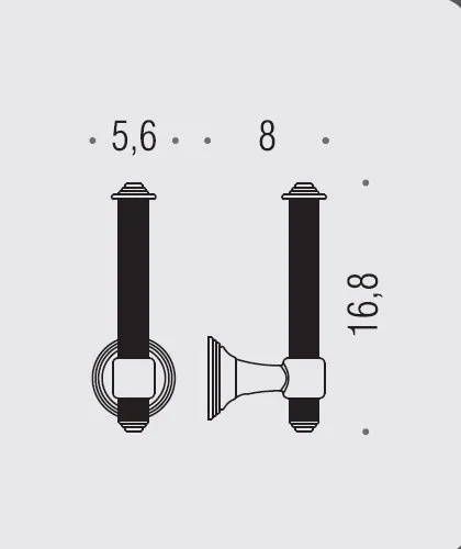 Бумагодержатель Colombo Hermitage хром B3390 (детальная фотография), классические, ретро