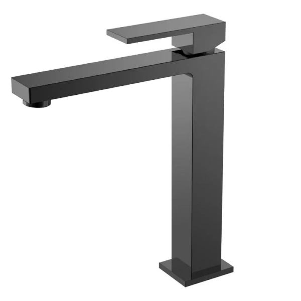 Смеситель для раковины Boheme Qubic графит глянцевый 472-SGM (детальная фотография)