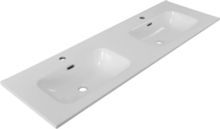 Раковина мебельная BelBagno 140 см керамическая BB1400-2-ETL (детальная фотография)