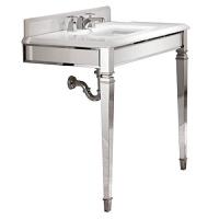 Консоль с мраморной столешницей, цвет никель, цвет мрамора Nero Marquinha, Devon&Devon Claridge