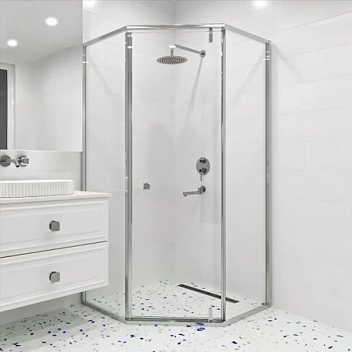 Душевой уголок RGW Hotel HO-088 100x100 см профиль хром, стекло прозрачное - фото 2