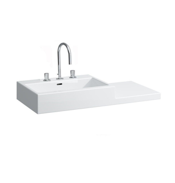 Раковина Laufen Living 100 см с 3 отверстиями для смесителя 8.1843.2.000.108.1 (детальная фотография)