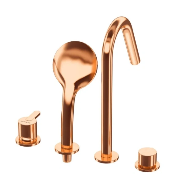 Смеситель для ванны Cezares Leaf sunset LEAF-BVDM4-SS (детальная фотография), современные, hi-tech