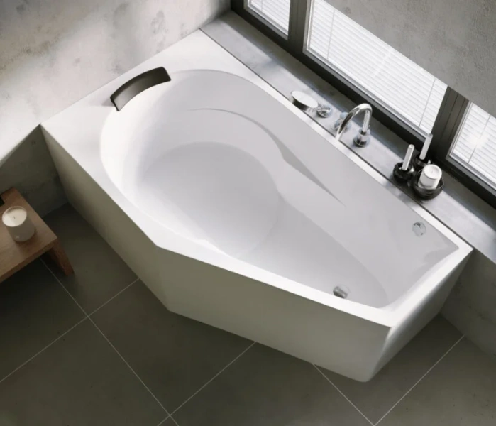 Ванна акриловая Riho Yukon Plug & Play, B008012005/B009012005, 160 x 90 см, левая/правая, цвет белый (детальная фотография), без гидромассажа