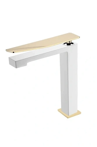 Смеситель для раковины Boheme Q белый/золото - фото 5