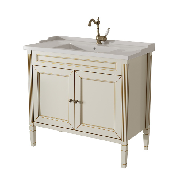 Тумба с раковиной напольная Caprigo Albion Promo 33319-В0 93 см с дверцами (детальная фотография)