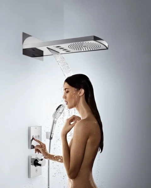 Смеситель для душа Hansgrohe ShowerSelect Highflow внешняя часть 15761000 (детальная фотография), современные, hi-tech