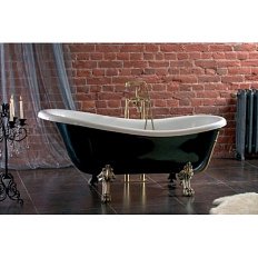 Ванна из литьевого мрамора, цвет черно-белый, Romance Collection Rhapsody