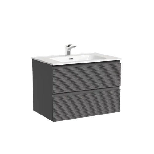 Тумба под раковину подвесная Sancos Folk 70 см Grey Soft - фото 6