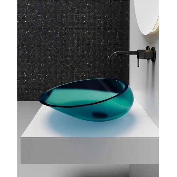 Раковина Abber Kristall 53 см бирюзовая AT2812Aquamarin (детальная фотография), 55 см