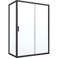 Душевой уголок профиль черный глянцевый стекло прозрачное Vegas-glass