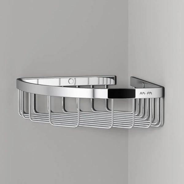 Полочка для ванной AM.PM Sense L угловая, хром A7452100 (детальная фотография), металлические