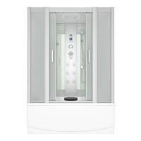 Душевой бокс, задние стенки белые, стекло матовое, Erlit ER 4515TP-C3