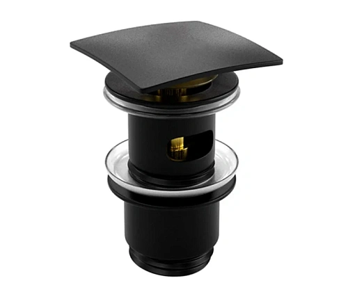 Донный клапан Wasserkraft черный матовый - фото 3