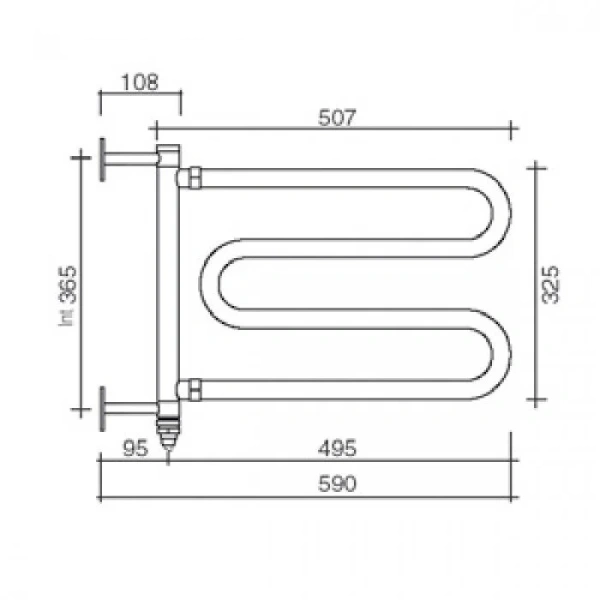 Полотенцесушитель электрический Margaroli 510 (детальная фотография), современные, hi-tech