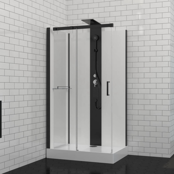 Душевая кабина Black&White Galaxy G8708 110x80 см с гидромассажем 8708000 (детальная фотография), прямоугольные