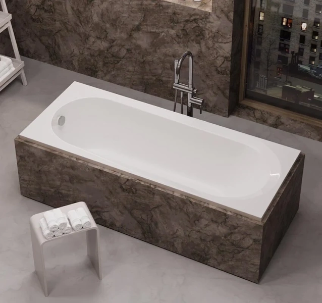 Ванна акриловая Alba Spa Baline ВПР0010000100, 150 x 70 см, цвет белый (детальная фотография), современныe, hi-tech