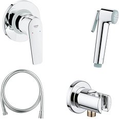 Гигиенический душ со смесителем Grohe BauFlow хром