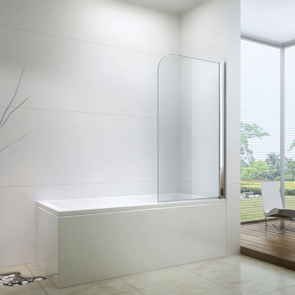 Шторка для ванны BERGES River 80х140 см профиль хром сильвер 065001 (детальная фотография), 80 см