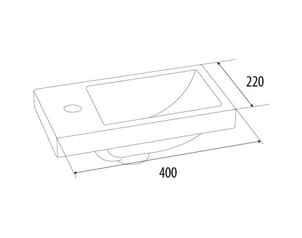 Тумба с раковиной подвесная IDDIS Torr 40 см полки слева TOR40W1i95K (детальная фотография), 40 см