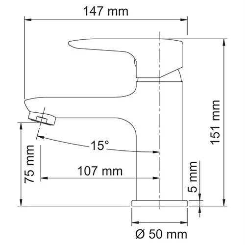 Смеситель для раковины WasserKRAFT Vils хром 5603 (детальная фотография), для раковины