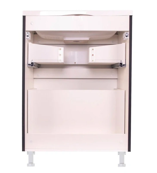 Тумба под раковину напольная Style Line Бергамо 60 см черная СС-00002308 (детальная фотография), комплект (набор)