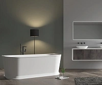 Акриловая ванна Abber 170х80 см полукруглая