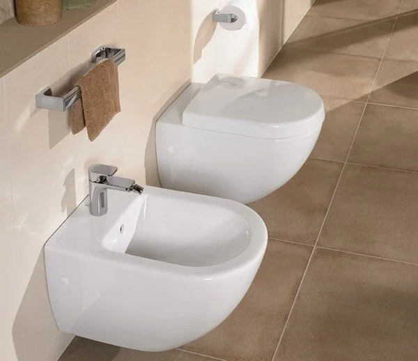 Биде подвесное Villeroy & Boch Subway альпийский белый CeramicPlus 740000R1 (детальная фотография), подвесные