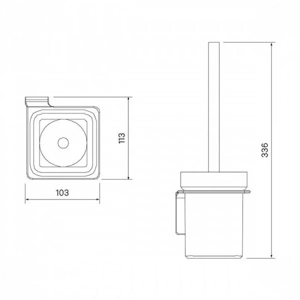 Ершик IDDIS Slide матовое стекло SLIBSG0i47 (детальная фотография), современные, hi-tech