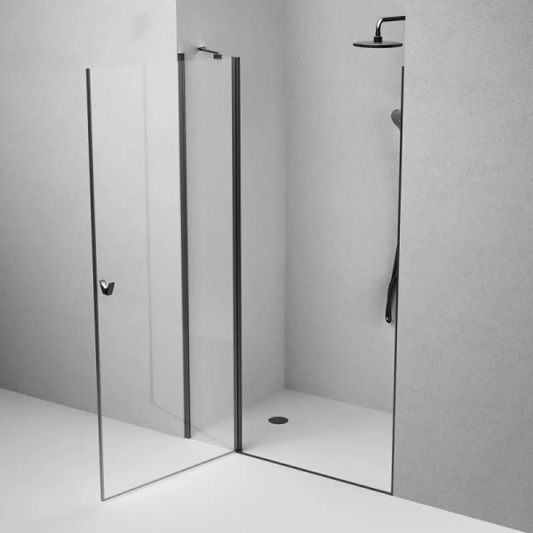 Душевая дверь в нишу Am.Pm Sunny 120 см профиль черный W87G-120-1P-BT (детальная фотография), 120 см