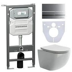 Унитаз с инсталляцией Ceramica Nova Forma CN3009_1002 сиденье микролифт