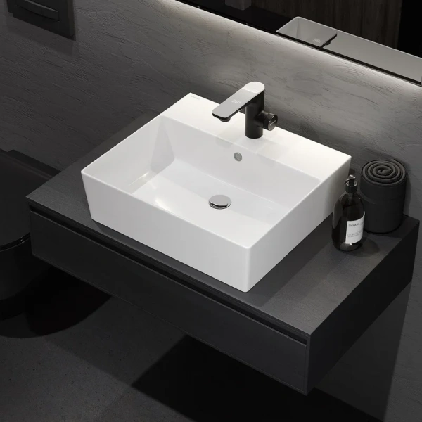 Раковина BERGES Ego 50 см белая 182002 (детальная фотография), современные, hi-tech