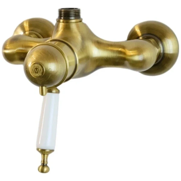 Смеситель для душа Migliore Oxford бронза 19091 (детальная фотография), классические, ретро, с элементами керамики, декорированные