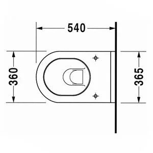 Унитаз подвесной Duravit Starck 3 белый 2225090000 (детальная фотография), с антивсплеском