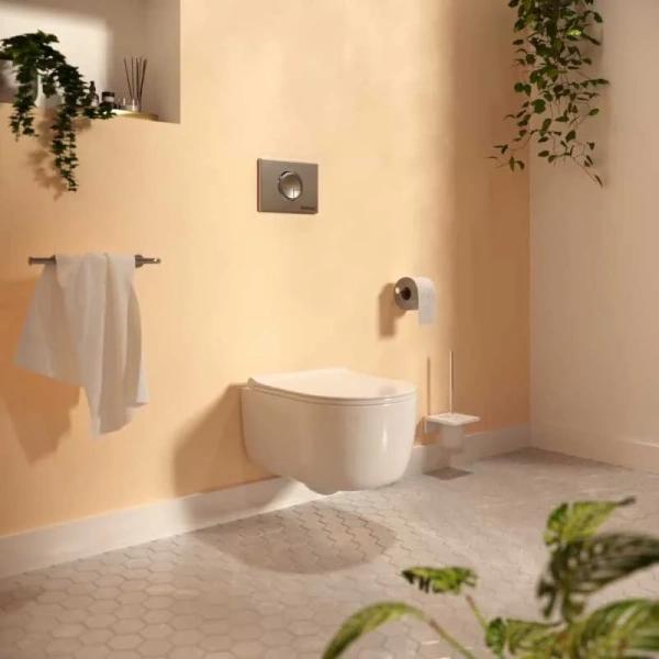 Клавиша смыва BERGES Novum R2 хром матовый 040022 (детальная фотография), в наличии