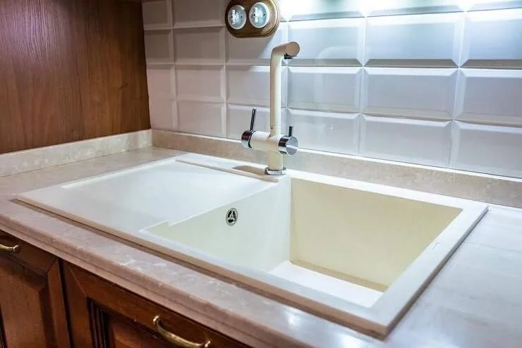 Мойка для кухни Omoikiri Sakaime 79-GR 79 см leningrad grey 4993553 (детальная фотография), из искусственного гранита