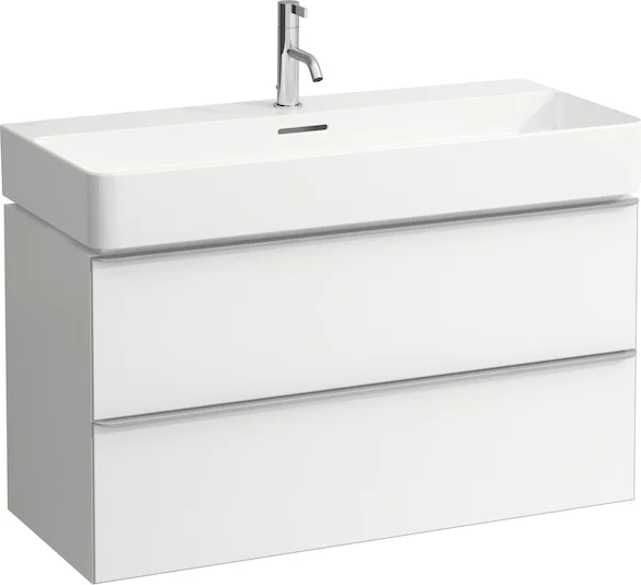 Раковина Laufen Val 95 см с 1 отверстием для смесителя 8.1028.7.000.104.1 (детальная фотография), прямоугольной формы