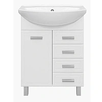 Тумба для раковины с 4 ящиками и бельевой корзиной Misty Стелла