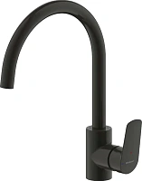 Смеситель для кухни Bravat Rhein черный матовый