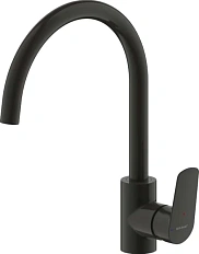 Смеситель для кухни Bravat Rhein черный матовый