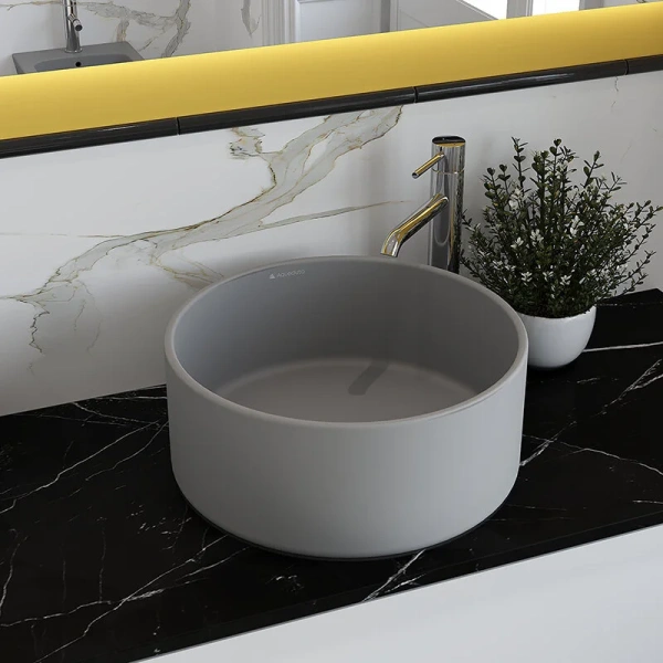 Раковина Aqueduto ESPIRAL 40 см серая матовая ESP0130 (детальная фотография), 40 см