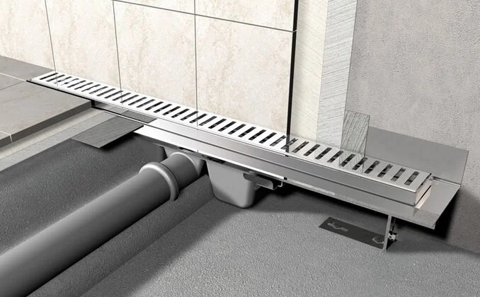 Решетка Alcaplast Pure 30 см хром глянцевый PURE-300L (детальная фотография), решетка