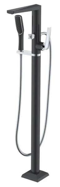 Смеситель для ванны Boheme Venturo черный/хром 379-B (детальная фотография)