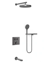 Душевой комплект Vincea Inspire вороненая сталь