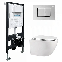Унитаз с инсталляцией Abber BEQUEM белый