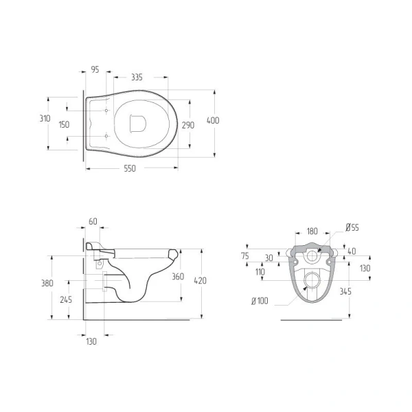 Унитаз подвесной Migliore Impero белый 20796 (детальная фотография), подвесные, встраиваемые